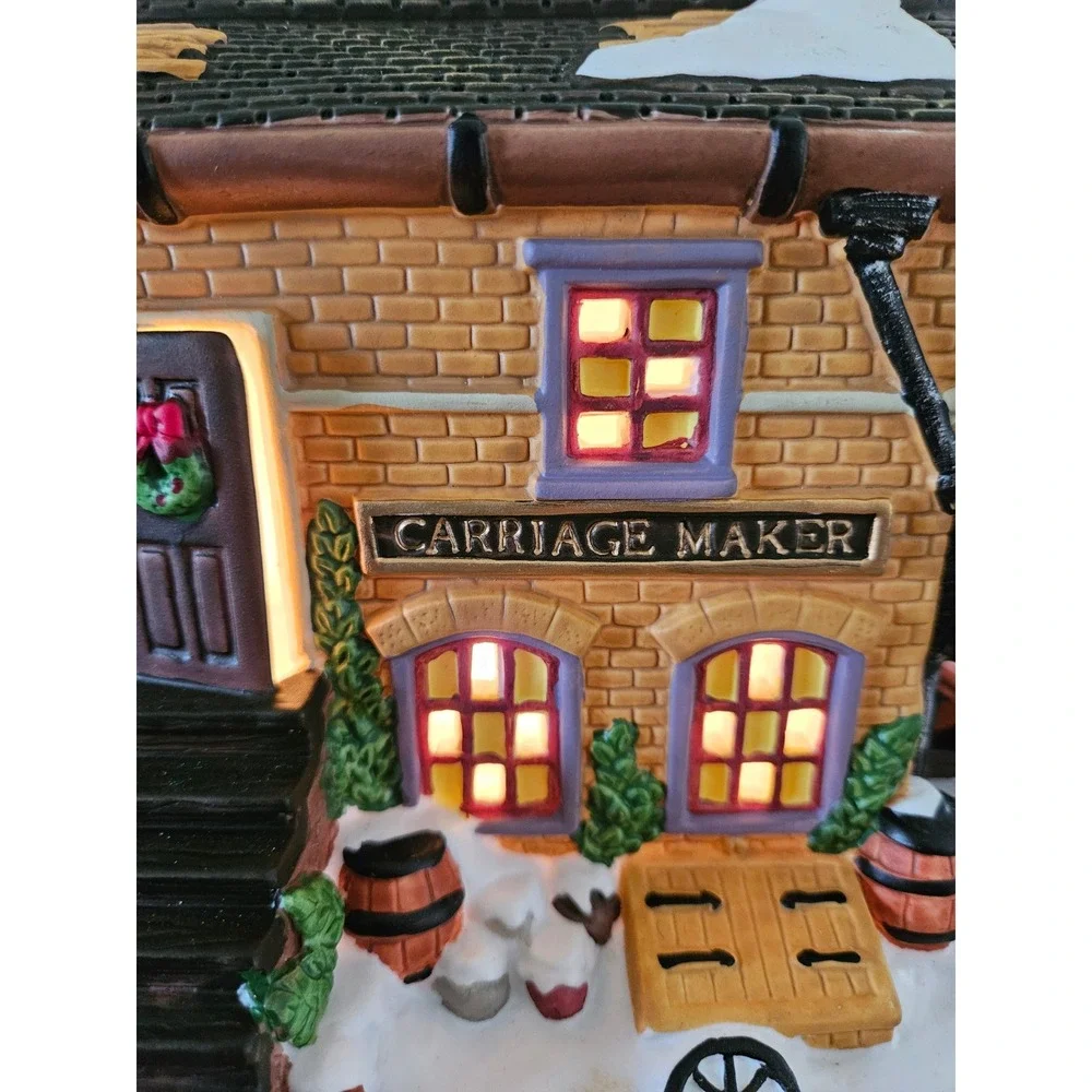 Carole Towne Collection Lemax The Carriage Maker 2002 Lighted Christmas Village